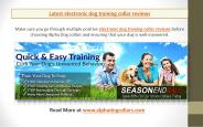 Latest electronic dog training collar reviews