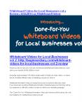 Whiteboard Videos for Local Businesses vol. 2 review and giant bonus with +100 items PowerPoint PPT Presentation