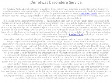 Der etwas besondere Service