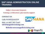SAP HANA ADMINISTRATION ONLINE TRAINING