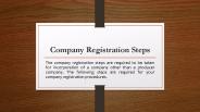 Company Registration Steps