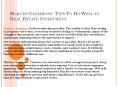Marcus Clemmons  Tips To Do Well in Real Estate Investment PowerPoint PPT Presentation