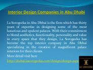 Interior Design Companies in Abu Dhabi