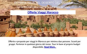 Offerte viaggi marocco