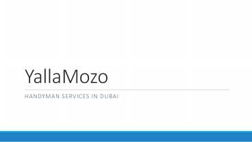 YallaMozo Provide Handyman Solution in Dubai