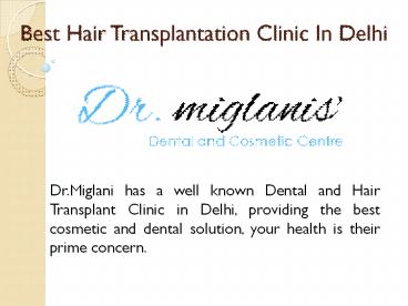 Best Hair Transplant Clinic In Delhi