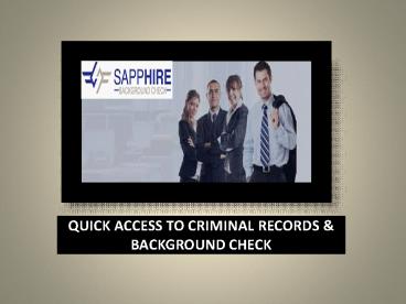 Employment Background Investigation