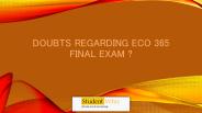 ECO 365 final exam 2015 - UOP ECO 365 Final Exam : Studentwhiz