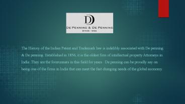 De penning & De penning | Intellectual Property India