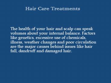 Hair Fall Treatment