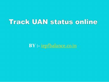 Universal account number status (1)