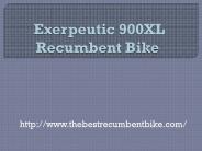Exerpeutic 900XL Recumbent Bike 