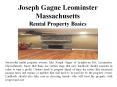 Joseph Gagne Leominster Massachusetts - Rental Property Basics PowerPoint PPT Presentation