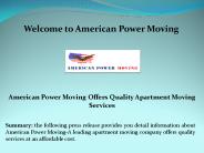 Cross Country Moving USA, Best Condo Moving Companies