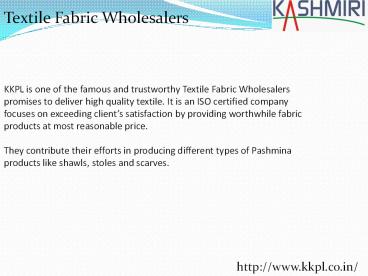 Textile Fabric Wholesalers