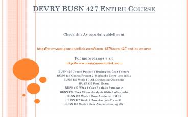 EVRY BUSN 427 Entire Course