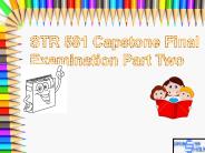 STR 581 Capstone Final Examination Part 2 | Studentehelp