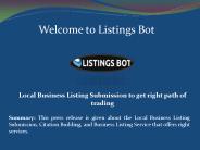 Citation Building, Business Listing Service