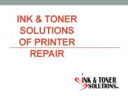 Ink & Toner Solutions of Printer Repair