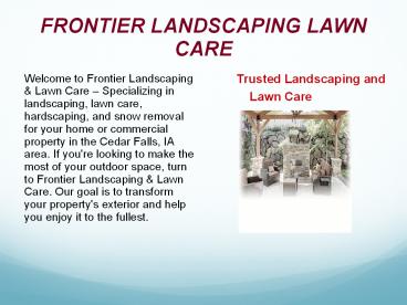 Landscaper Cedar Falls IA