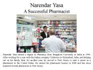Narendar Yasa - A Successful Pharmacist