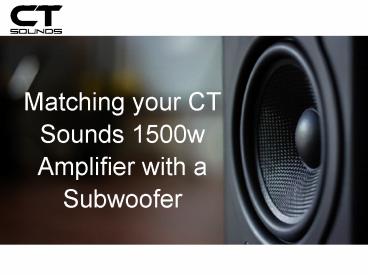 CT Sounds 1500w rms Amplifier
