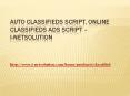 Auto Classifieds Script, Online Classifieds ads Script - i-Netsolution PowerPoint PPT Presentation