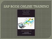 SAP BODS Online Training Hyderabad
