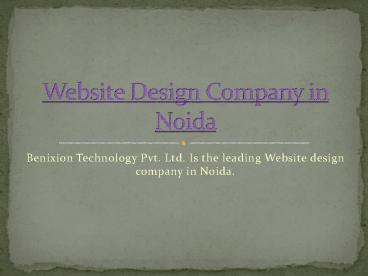 Website Design and Development Company in Noida
