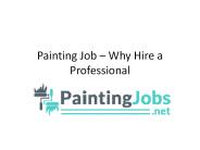 Painting Job – Why Hire a Professional