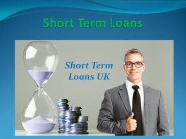 Short Term Loans UK