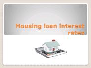 Housing loan interest rates