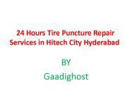 Mobile Tire Puncture Services in Hyderabad