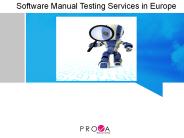 Software Manual Testing Services in Europe