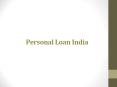 Personal Loan India PowerPoint PPT Presentation