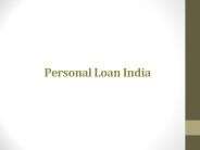 Personal Loan India