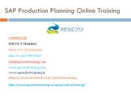 sap ps online training | sap production planning