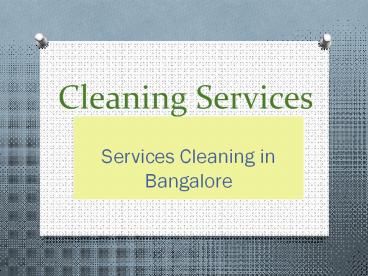 cleaning services