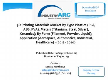 3D PRINTING MATERIALS MARKET