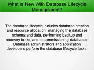What is New With Database Lifecycle Management?