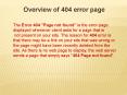 404 error page PowerPoint PPT Presentation
