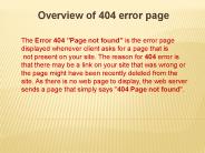 404 error page