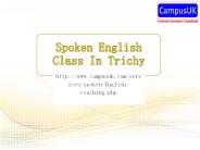 Best Spoken English Class In Trichy