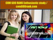 COM 600 RANK Enthusiastic study / com600rank.com