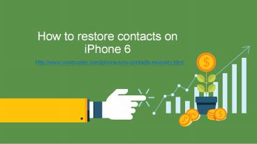 How to restore contacts on iPhone 6