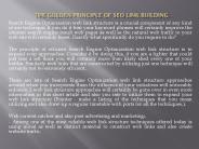 The Golden Principle of SEO Link Building