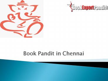 Book Pandit in Chennai