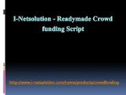 I-Netsolution - Readymade Crowdfunding Script