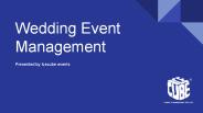 Wedding Event Management
