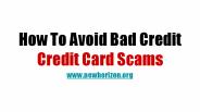 How To Avoid Bad Credit Credit Card Scams